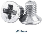 Set di Viti M3 da 100 pezzi - Assortimento di Viti a Testa Piana - Acciaio Inossidabile 304 - Viti a Fil di Ferro Completo - Per Macchine - Set di Viti