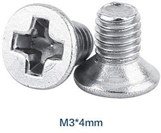 Set di Viti M3 da 100 pezzi - Assortimento di Viti a Testa Piana - Acciaio Inossidabile 304 - Viti a Fil di Ferro Completo - Per Macchine - Set di Viti