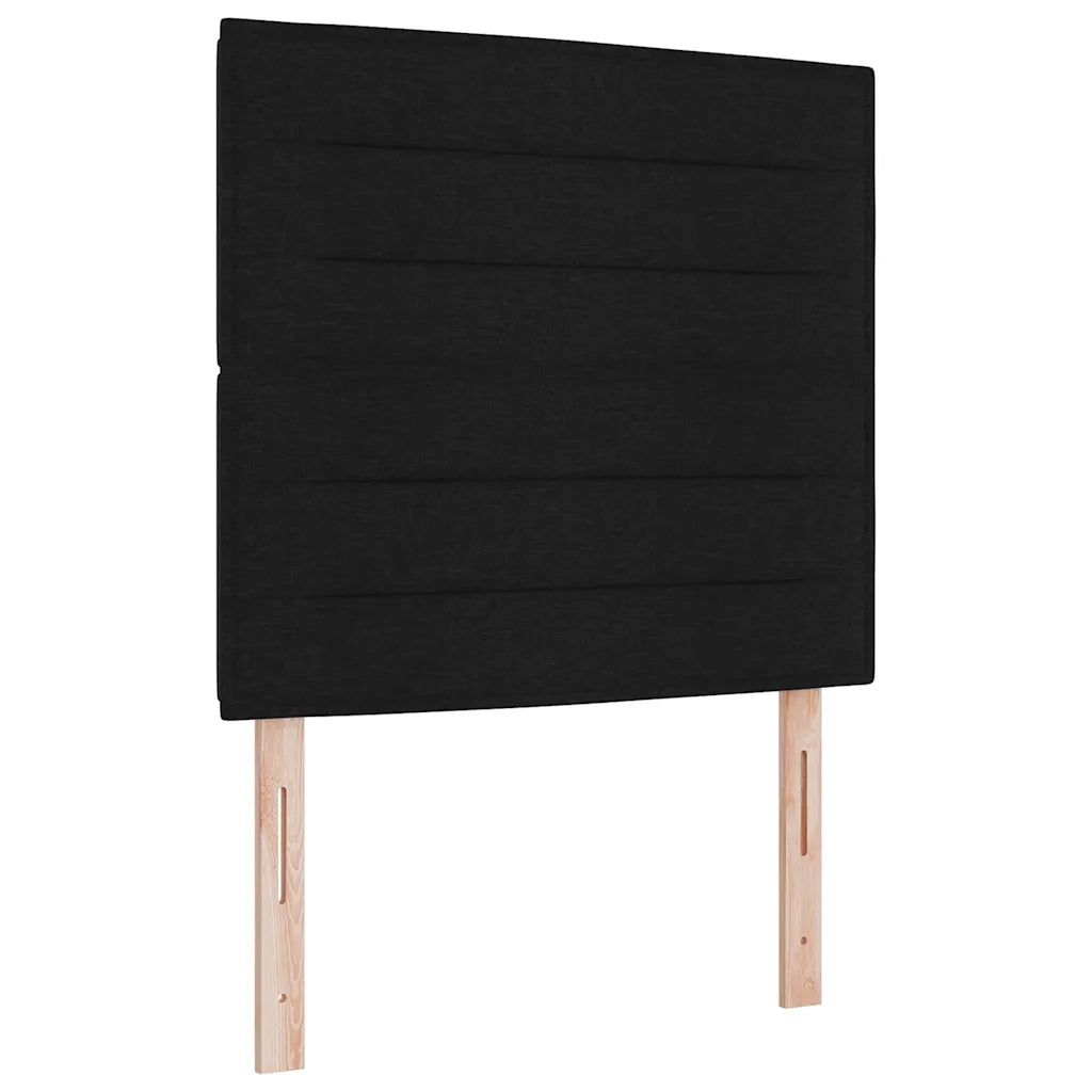 Letto a molle con materasso Nero 90 x 190 cm Tessuto 3339506