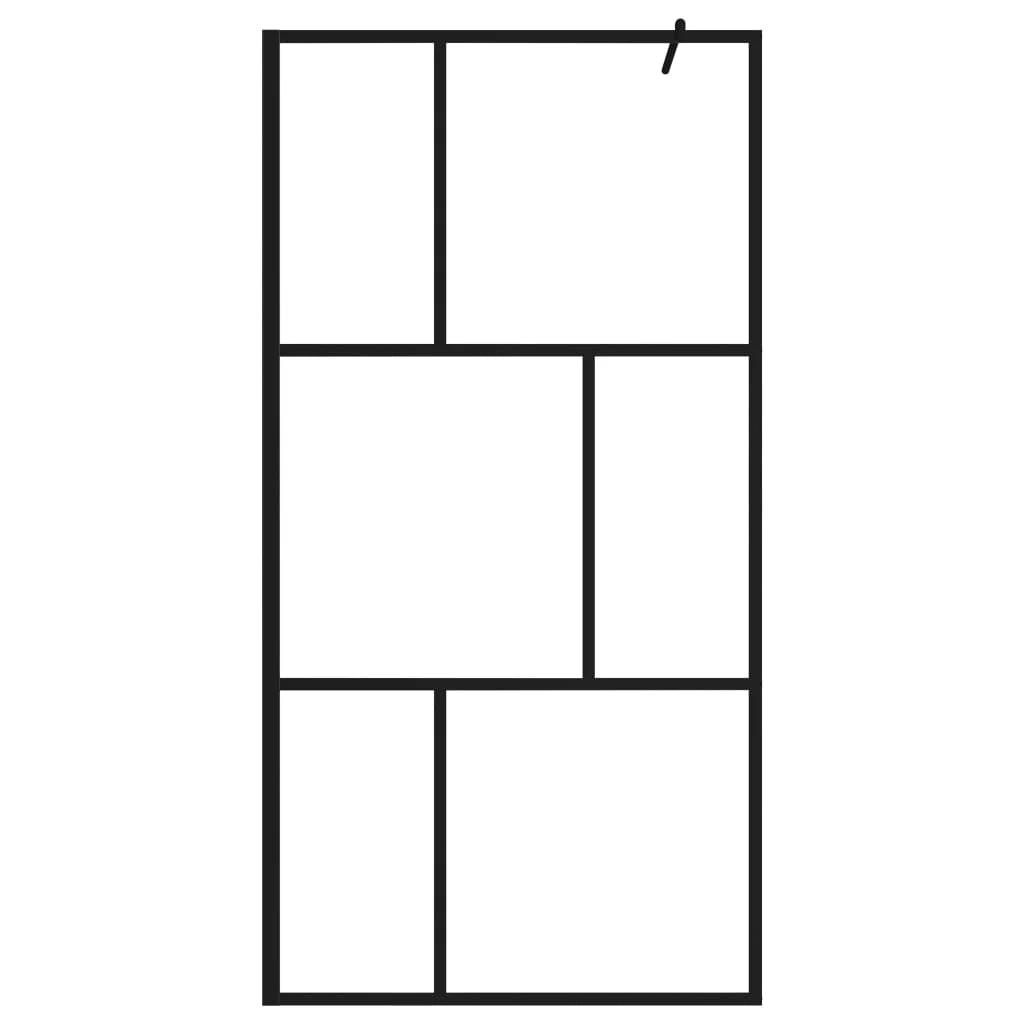 Box doccia walk-in parete doccia parete box doccia bagno interni casa vetro temperato 100 x 195 cm nero 02_0002138