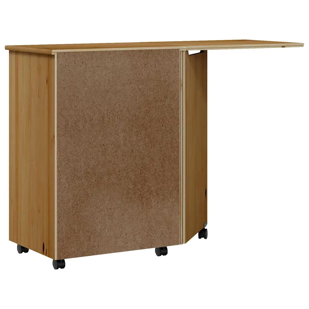 Armadietto Rotante con Scrivania MOSS ambra Legno Massello Pino 355900