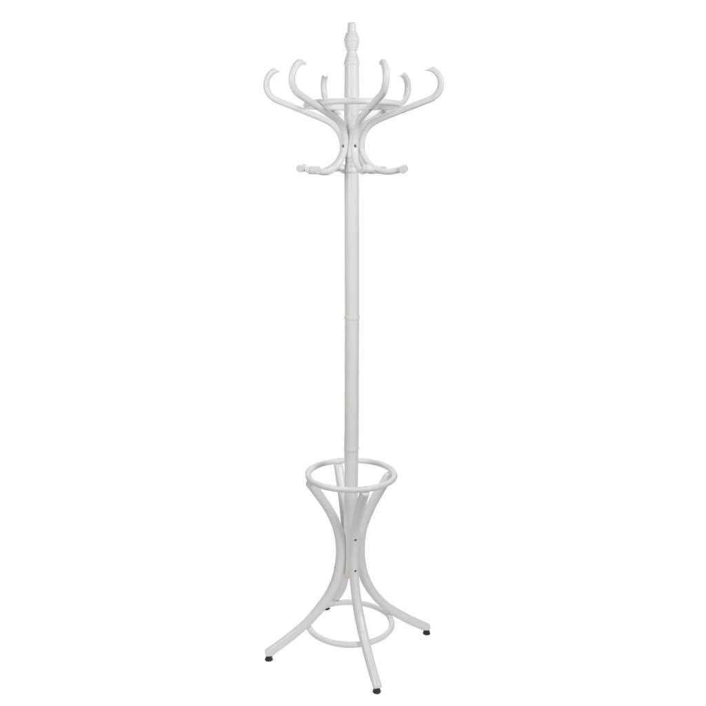 Perchero de pie de madera blanco 53x39x187hcm