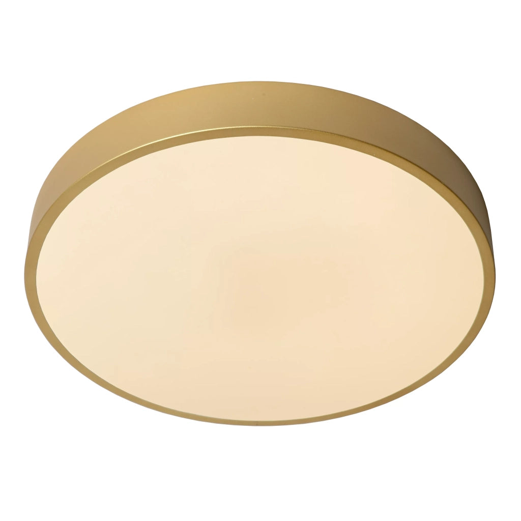 Plafoniera LED Lucide UNAR 40cm 24W oro rotonda dimmerabile