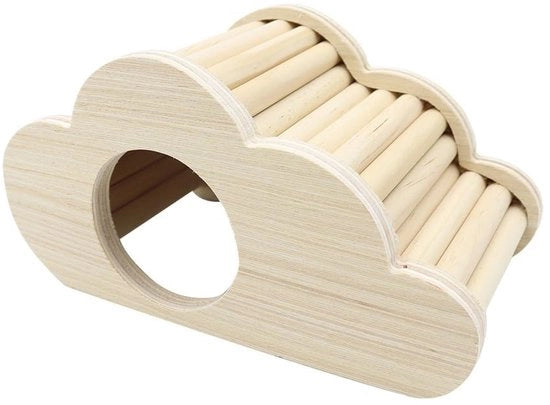 Casa per Hamster in Legno - Rifugio per Hamster - Pelle Animale - Sostenibile - Sicuro - Dimensioni 17x9,5x8,8cm - Casa per Hamster
