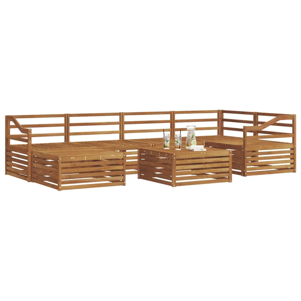 Set di divani da esterno 7 pcs Naturale 3373794
