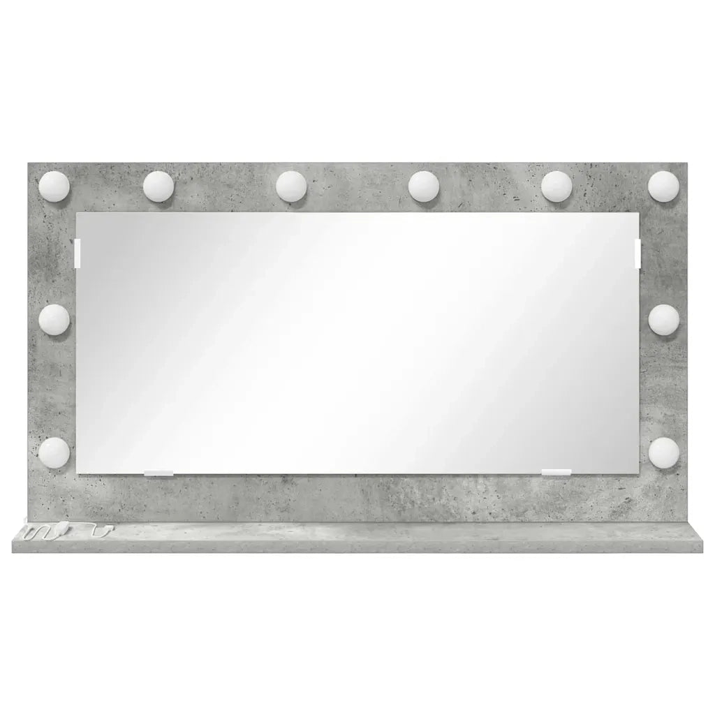 Specchio da Vanit¨¤ Rettangolare Grigio cemento 80 x 45 x 18 cm