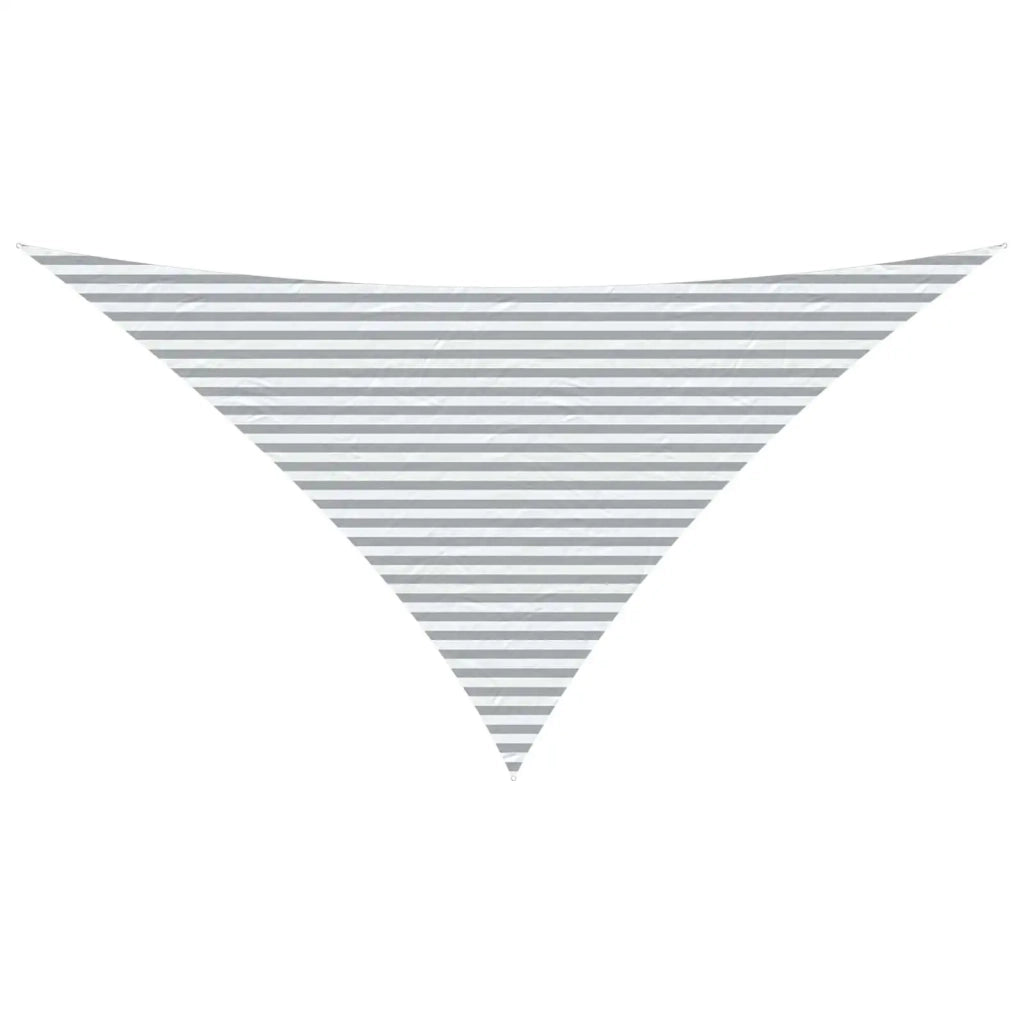Vela da ombra solare-Telo Ombra-Vela Ombreggiante-Parasole a Vela Grigio chiaro e bianco 7 x 5 x 5 m