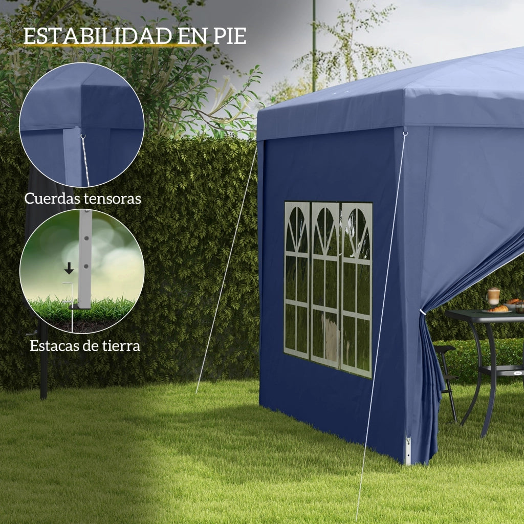 Carpa da Giardino Pieghevole 3x3 m ¨C zephmum ¨C Blu