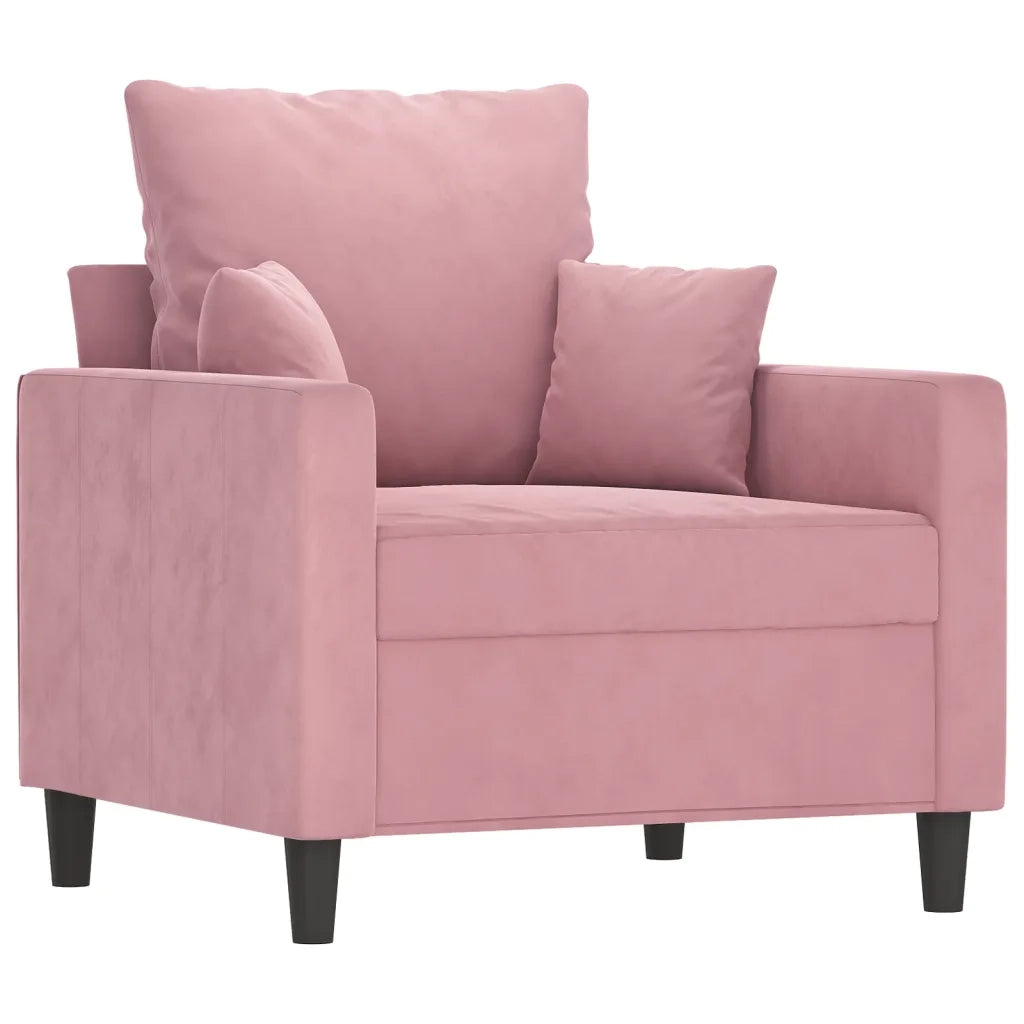 Poltrona | Sedia Relax Rosa 60 cm Velluto