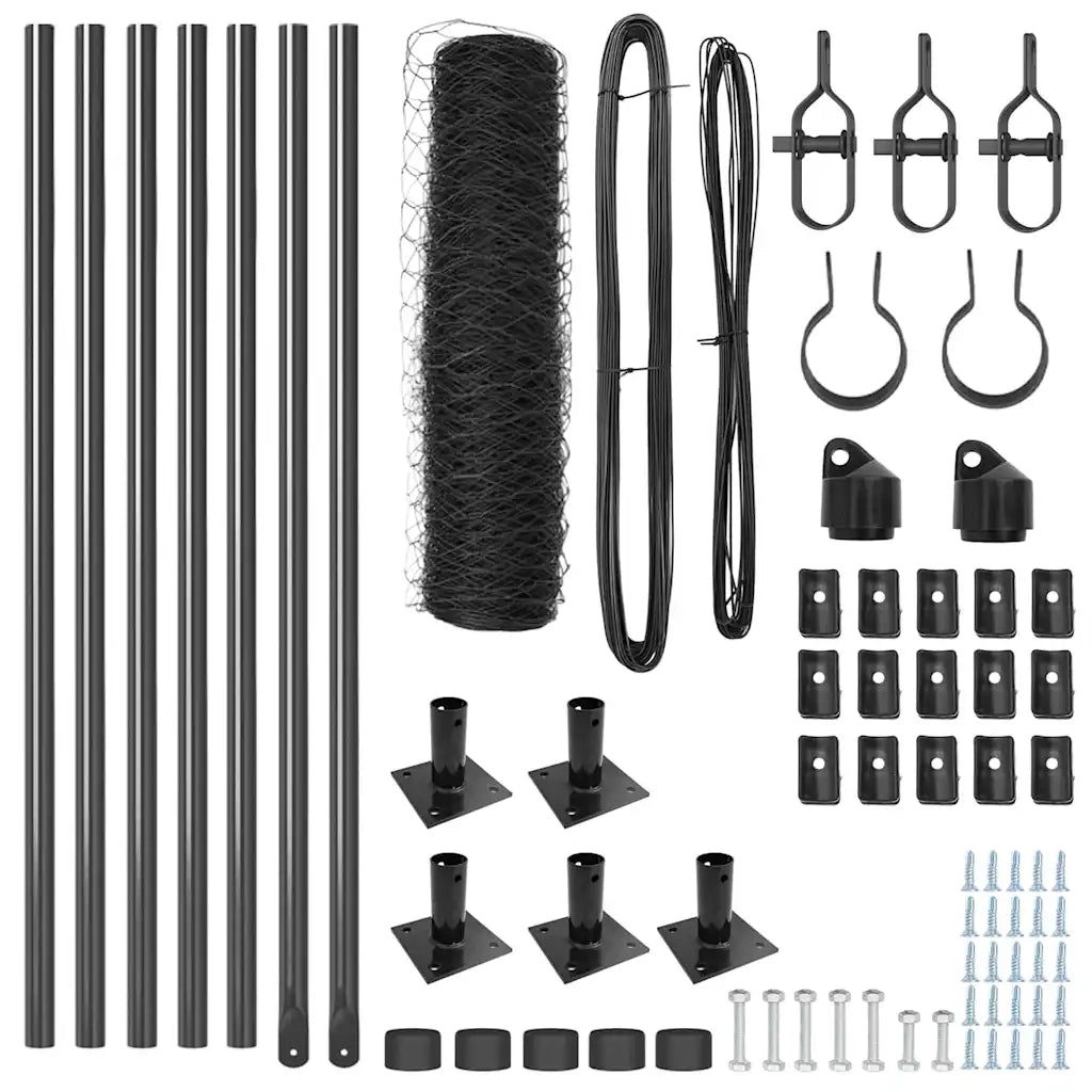 Palo della recinzione | Pannello per recinzione Grigio