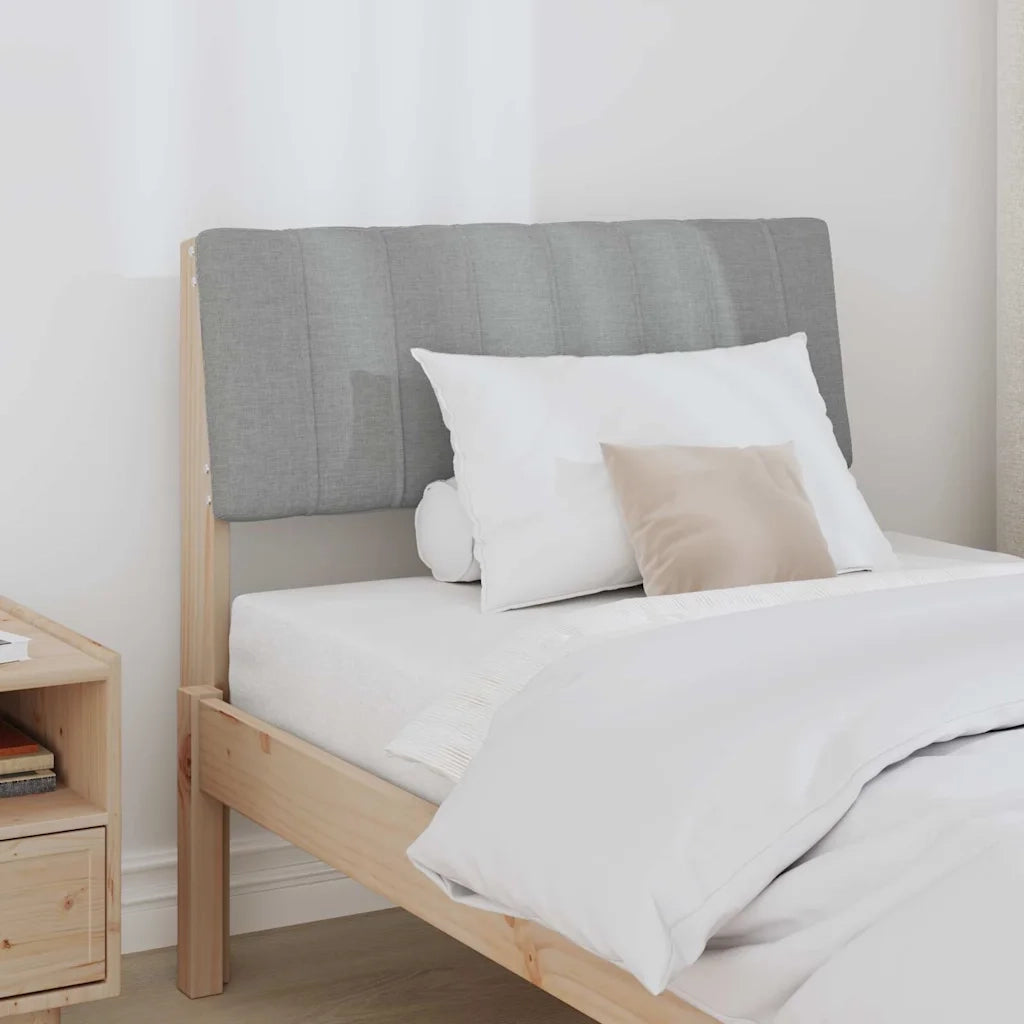Testiera | Testata imbottita Grigio chiaro 75 cm Pino massello