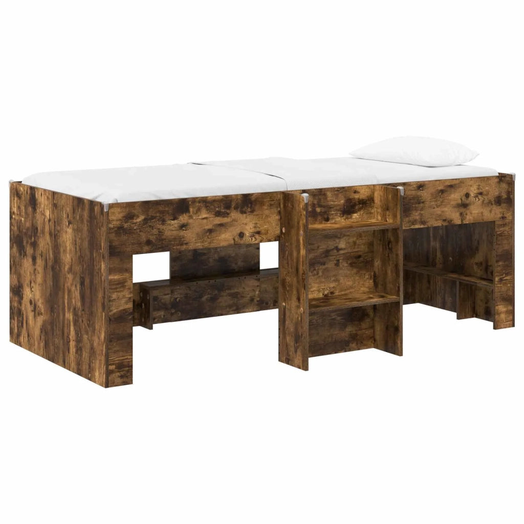 Letto Alto per Bambini | Letto Infantile | Lettino 2 pcs Rovere Fumo 193 x 96,1 x 68,5 cm