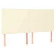 Testiera | Testata Crema 160x5x118/128 cm Similpelle