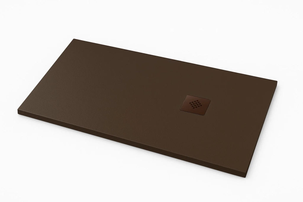 Piatto doccia Ardesia extra piatto 80X180 cm colore Marrone cioccolato RAL 8017 griglia Cioccolato