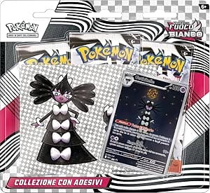 Pokemon GCC, Scarlatto e Violetto Fuoco Bianco,Collezione con adesivi Gothitelle,The Pokemon Company,Eta 6+