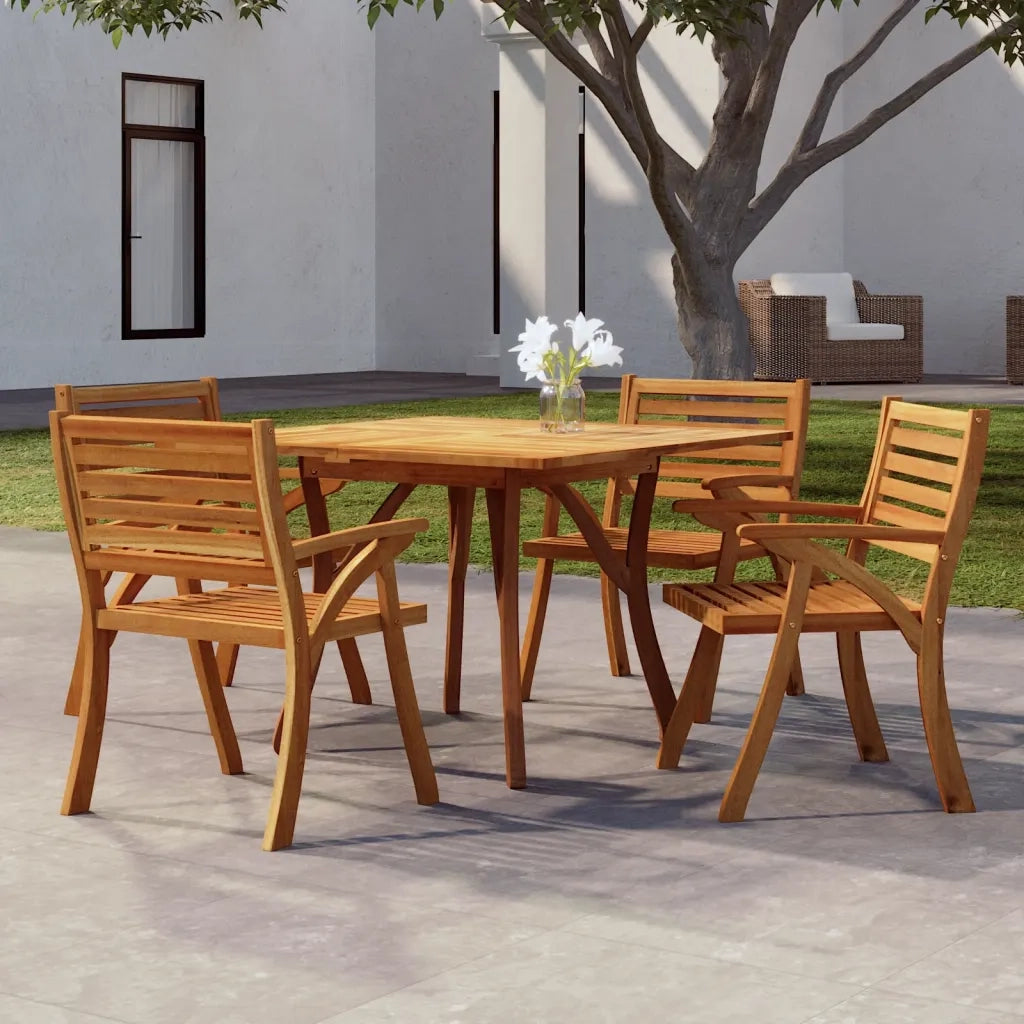 Tavolo da Giardino 110x110x75 cm Legno Massello di Acacia 363305