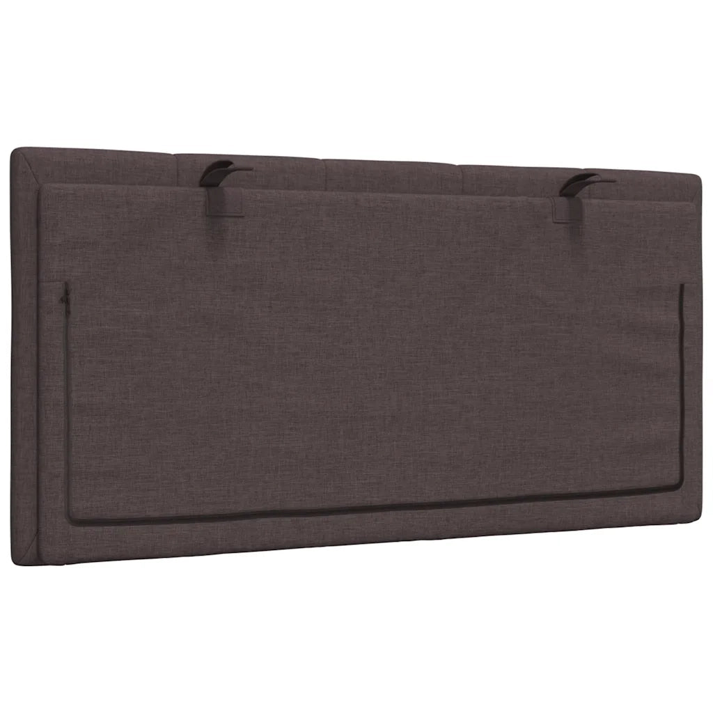 Cuscino Testiera Hanko Marrone Scuro 100 cm in Tessuto 4019152