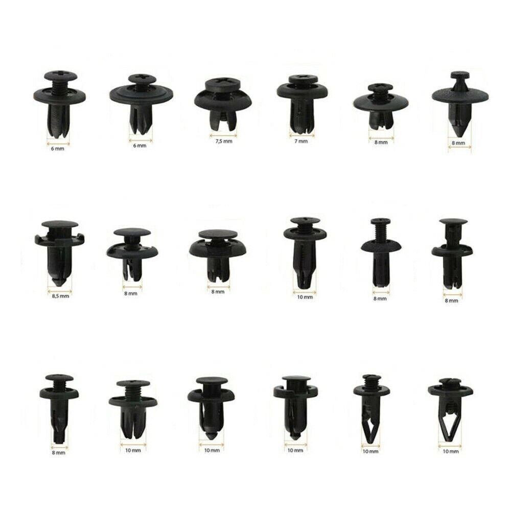 190 PZ PLASTICA TRIM CLIP RIVETTI CLIP KIT Fermi di Spinta Auto paraurti porta