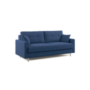 Megan Divano letto matrimoniale in microfibra smacchiabile T11 168 cm (mat. 120x197) blu