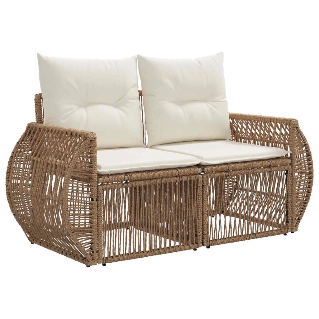 Set Divano da Giardino 6 pz Beige polyrattan 3435348