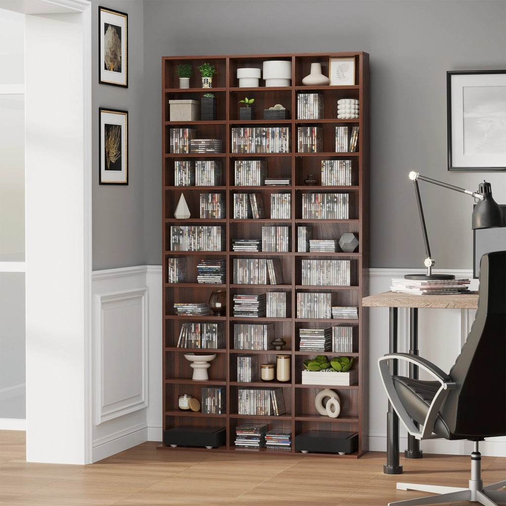 Libreria per CD e DVD ¨C Minimal ¨C Marrone 102x23.5x195 cm