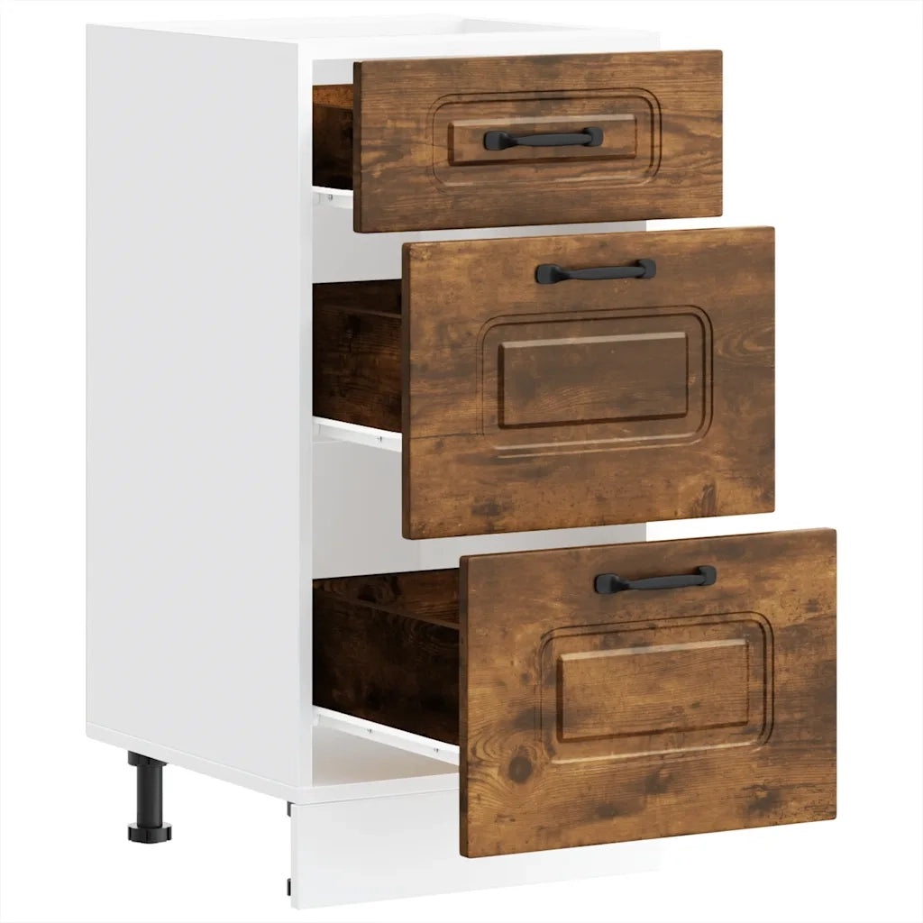 Pensile da cucina | Base da Cucina Kalmar Rovere Fumo in Legno Multistrato