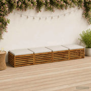 Cuscini per Sedia in 4 Pezzi SOEST 4 pz 100% Poliestere Bianco 944650