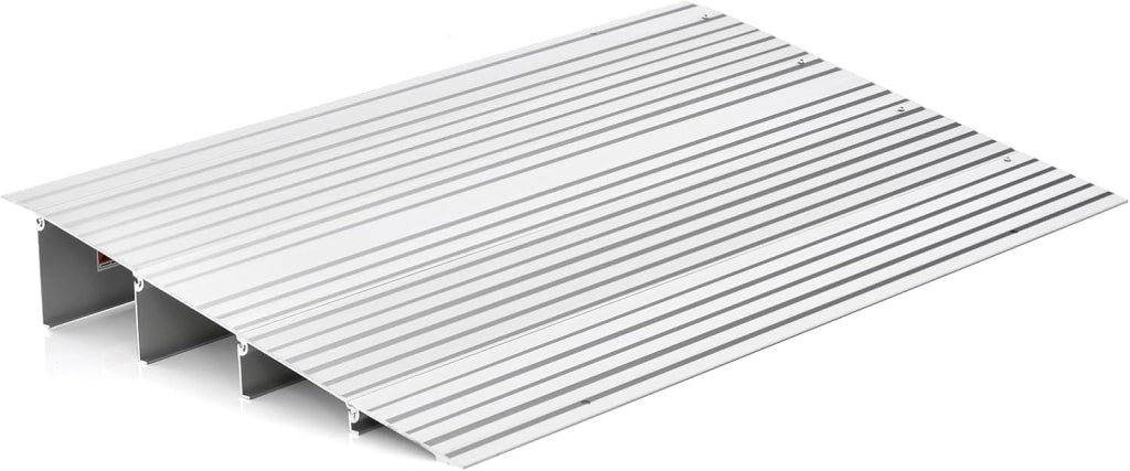 Rampa per Soglia Porta, Rampa d'Accesso in Alluminio con Altezza Regolabile, Superficie Antiscivolo, Portata 317 KG (10,5 cm)
