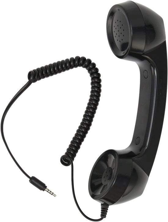 Ricevitore Telefonico Retro - 3,5 mm Altoparlante - Protezione Antiradiazione - Ricevitore Portatile - Comando Unico - Cavo Rotolante 9 Piedi - Ricevitore Telefonico Portatile