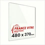 480 x 370 x 4 mm - Vetro per stufa a legna - vetro camino di ricambio - vetro per caminetto resistente al fuoco - France Vitre