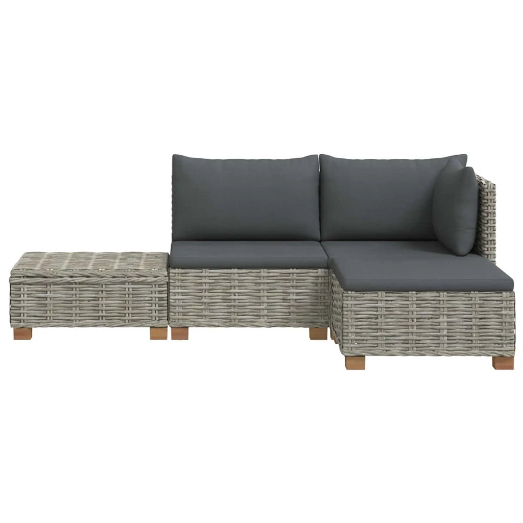 4 pz Set Lounge in Rattan con Cuscini GENDT Rattan naturale 3429845