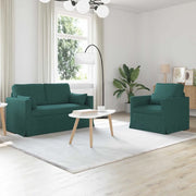 Set di divani 2 pcs Verde Scuro 139 x 78 x 80 cm Tessuto 3407496