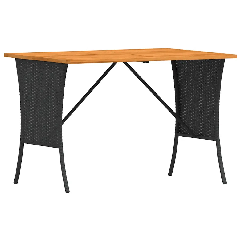 Set Divani da Giardino 4 pz con Cuscini Nero in Polyrattan