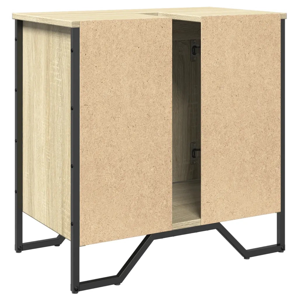 Mobile Lavabo Bagno-Armadietto da bagno Rovere Sonoma 60x35x60 cm in Truciolato