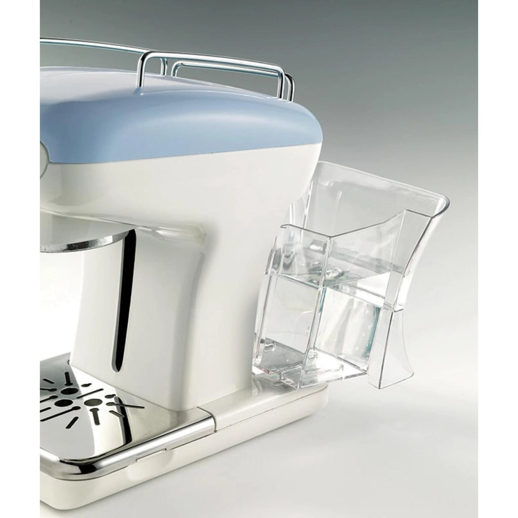Ariete 1389 Macchina da Caffè Espresso di Design - per Polvere e cialde ESE - filtro 1 e 2 tazze - Montalatte - 850 Watt - Linea Vintage - Celeste