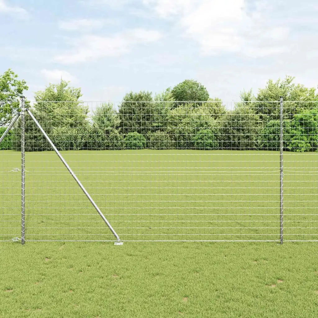 Recinzione con Posto Argento 1,6 x 10 m Acciaio 3350731