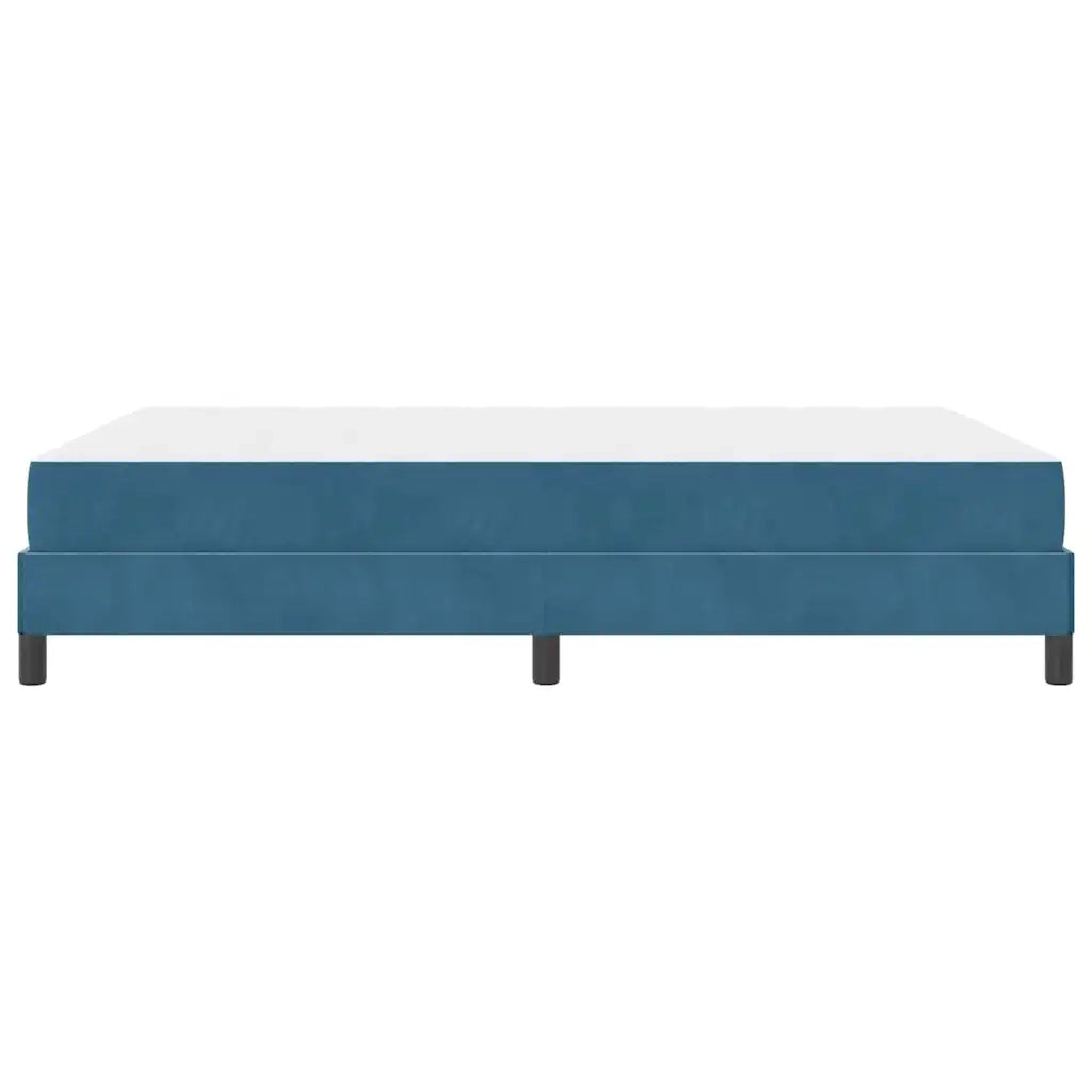 Letto matrimoniale | Letto per adulti | Letto a molle con materasso Blu Scuro 140 x 190 cm Tessuto