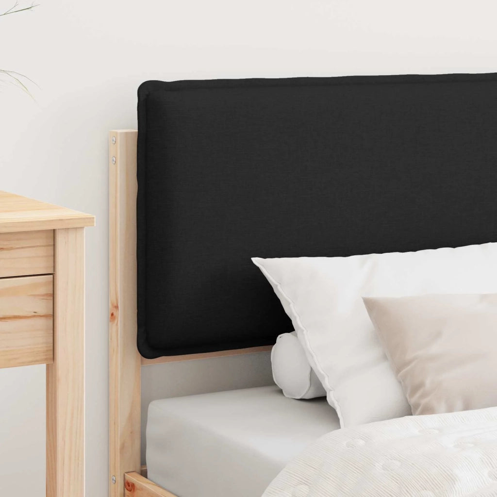 Letto singolo | Letto per adulti | Letto con Testiera Rivestita Nero 90 x 200 cm