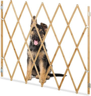Recinzione estensibile per cani in bambù - larghezza 17-130 cm - altezza 875-100 cm - recinzione di sicurezza per scale e porte - natura