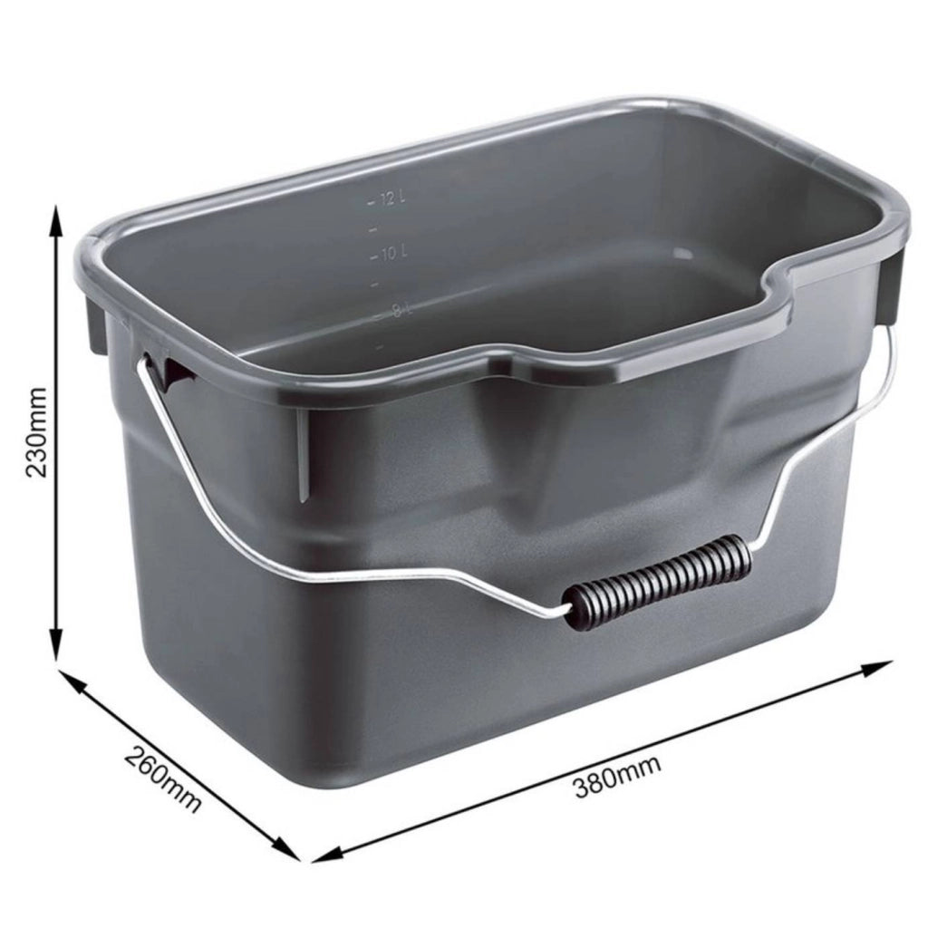 Secchio rettangolare 12 litri basic