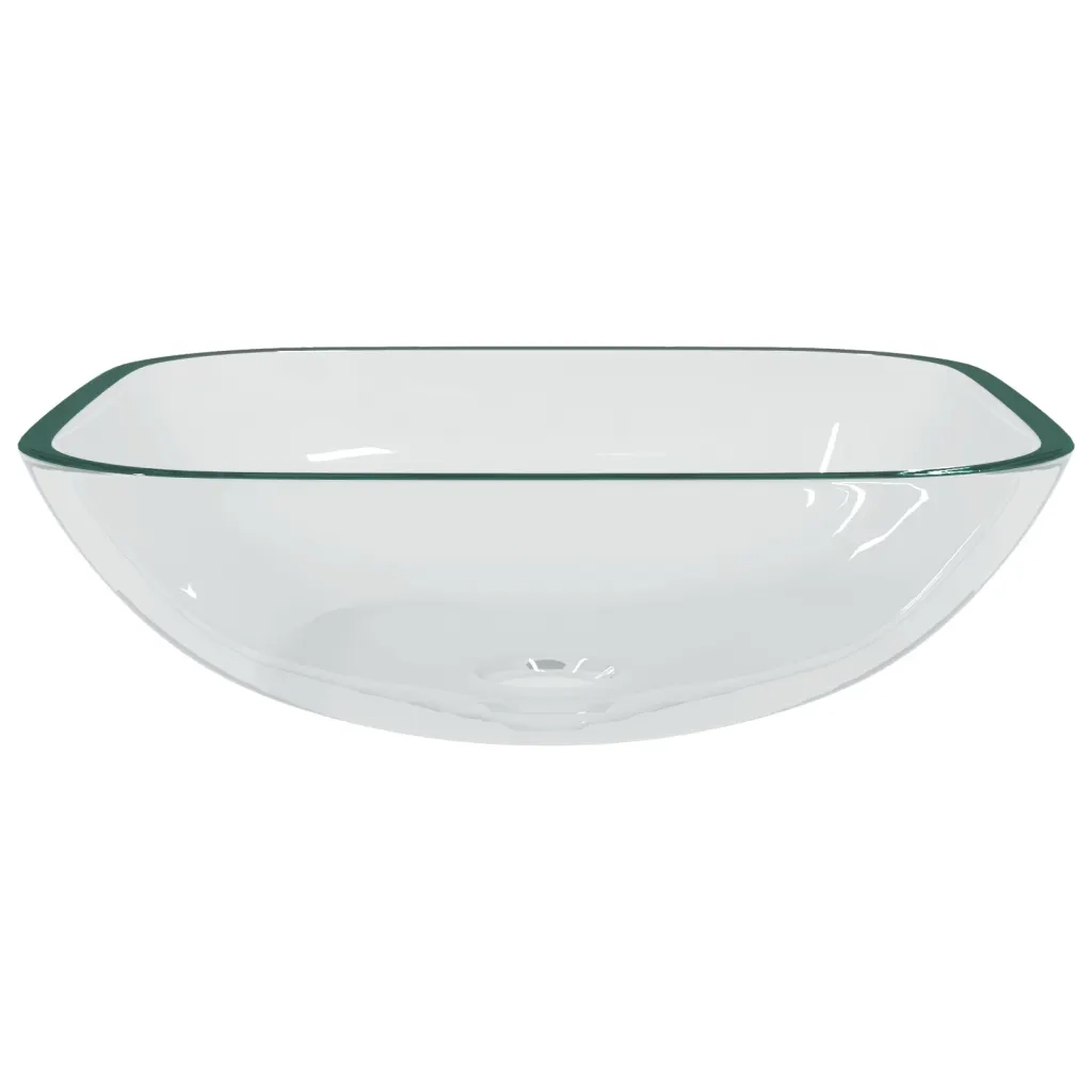 Lavandino in Vetro-Lavabo-Lavello 42x42x14 cm Trasparente
