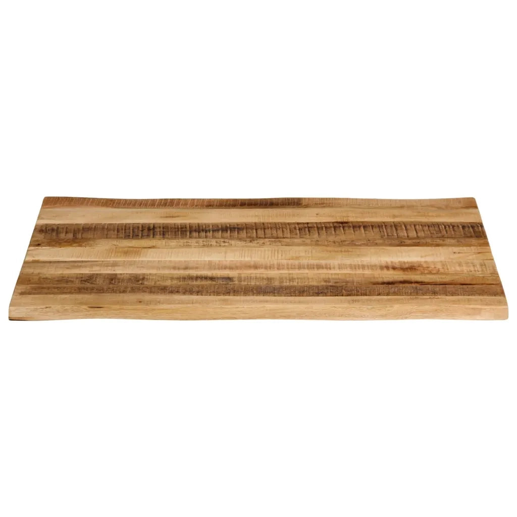 Piano Tavolo Bordi Vivi 110x80x2,5 cm Legno di Mango Grezzo 370677
