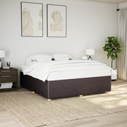Giroletto senza Materasso Marrone Scuro 200x200 cm in Tessuto 3284966