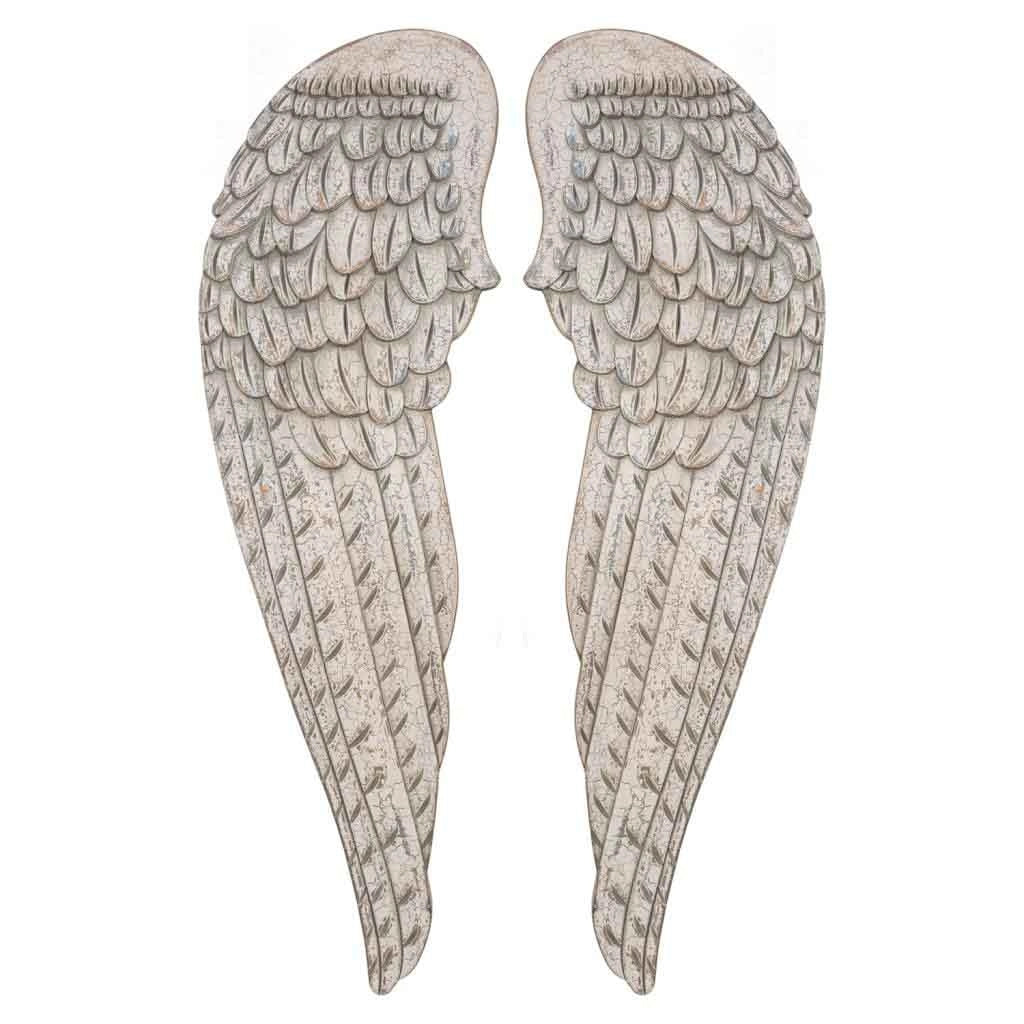 Evejec ali d'angelo bianche set 2 pezzi 32x4x103h