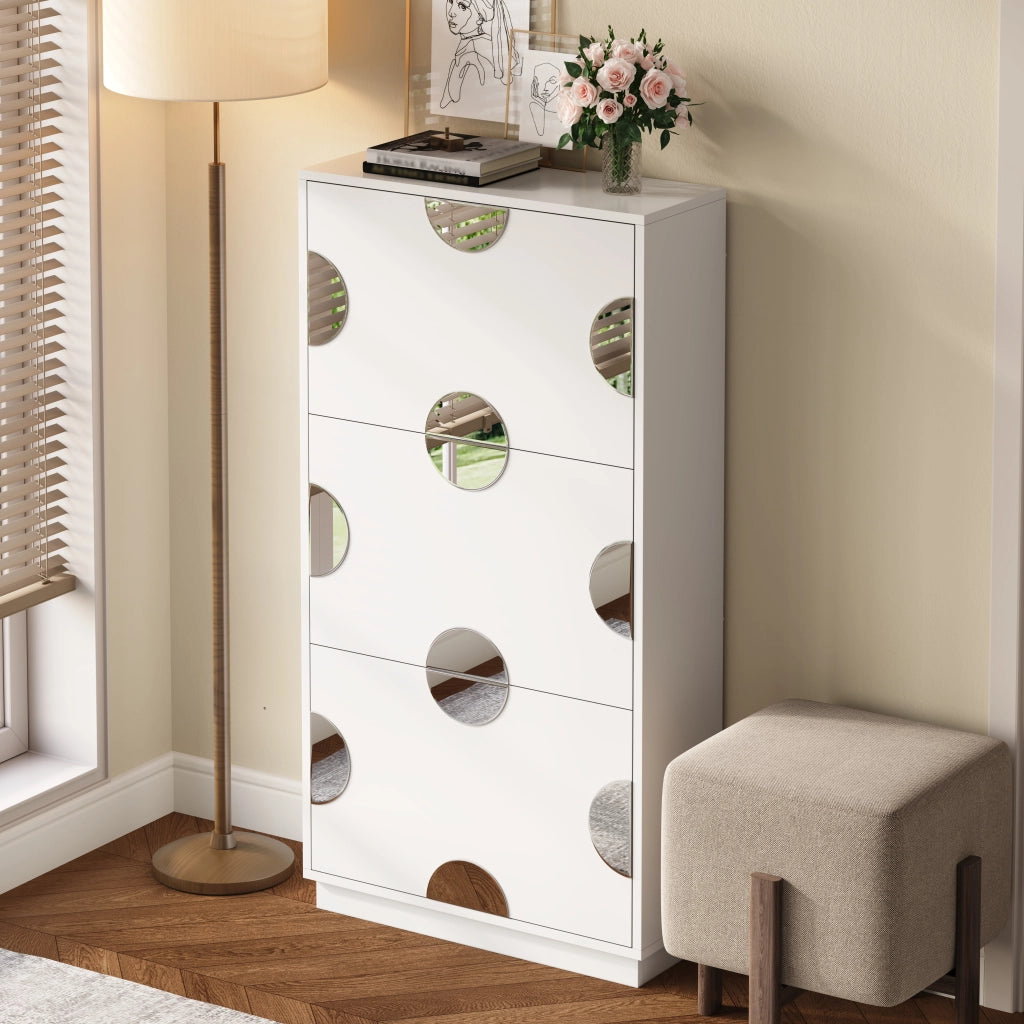 Scarpiera con Specchio e 3 Ante ¨C Xylo ¨C Bianco, Ingresso