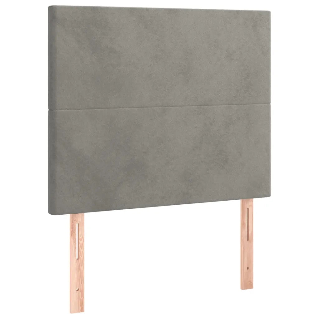 Testiera Grigio Chiaro 80x5x118/128 cm Velluto 3116082