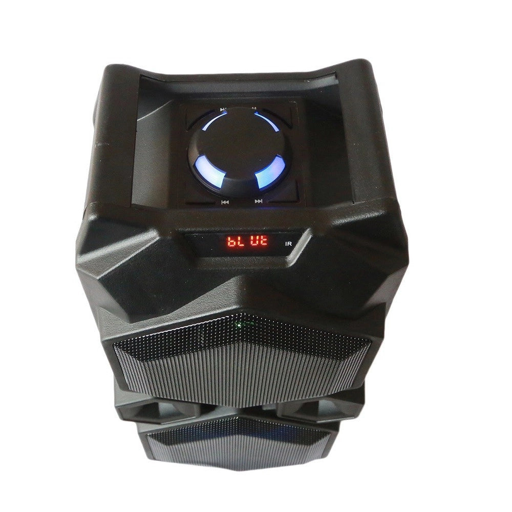Trade Shop - Cassa Speaker Fm Bluetooth Ricaricabile Sd Usb Aux 2 Portatile Microfono 2511bt -