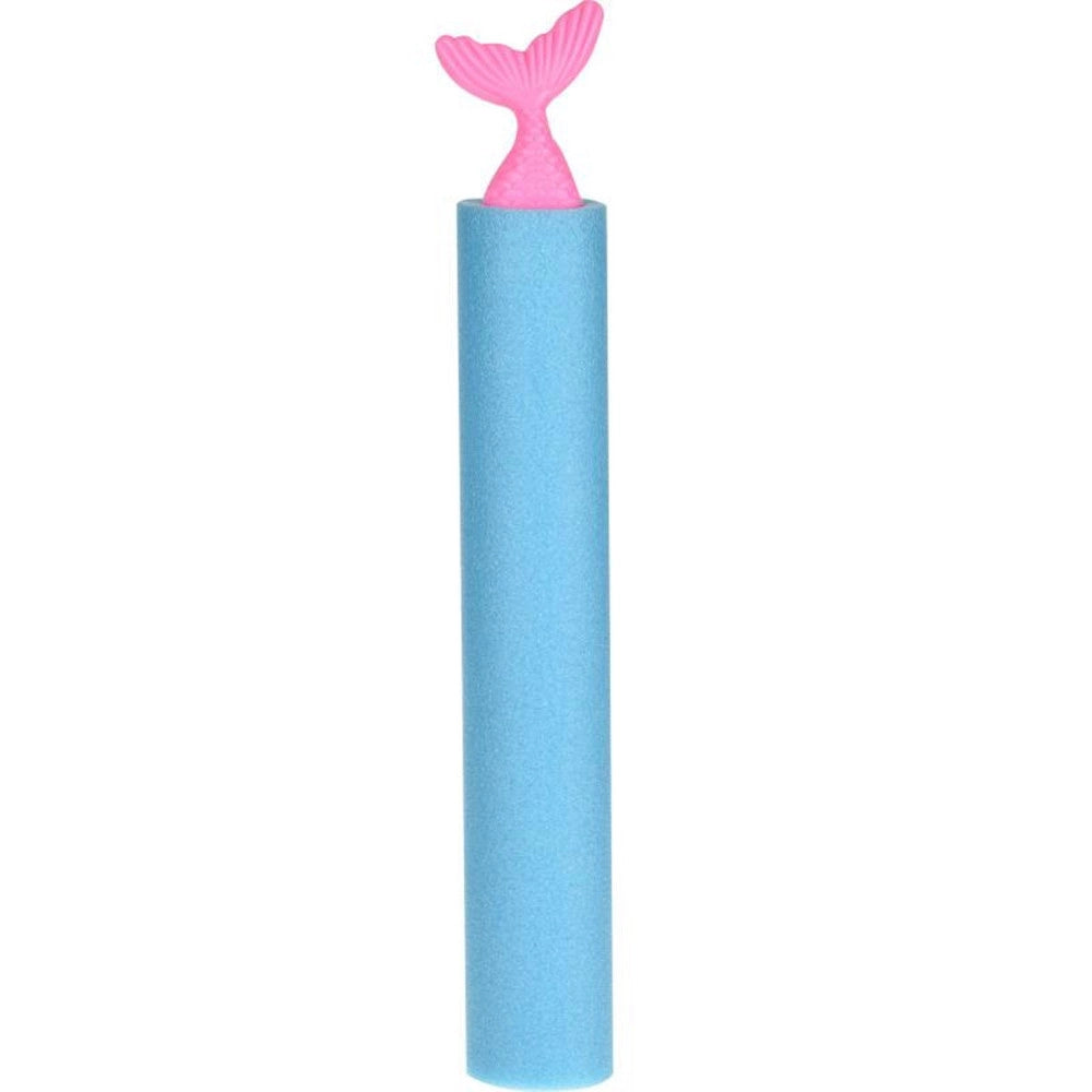 Trade Shop - Tubo Pompa Pistola Spara Acqua Schiuma 35x5cm Con Coda Sirena Divertimento Estate 6559070 -