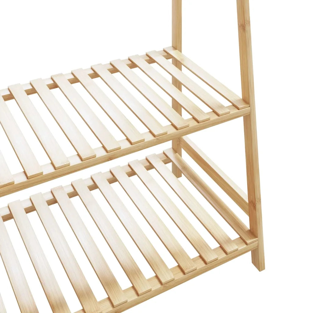 Appendiabiti con Ripiani 110x40x180 cm in Bambù 4008925