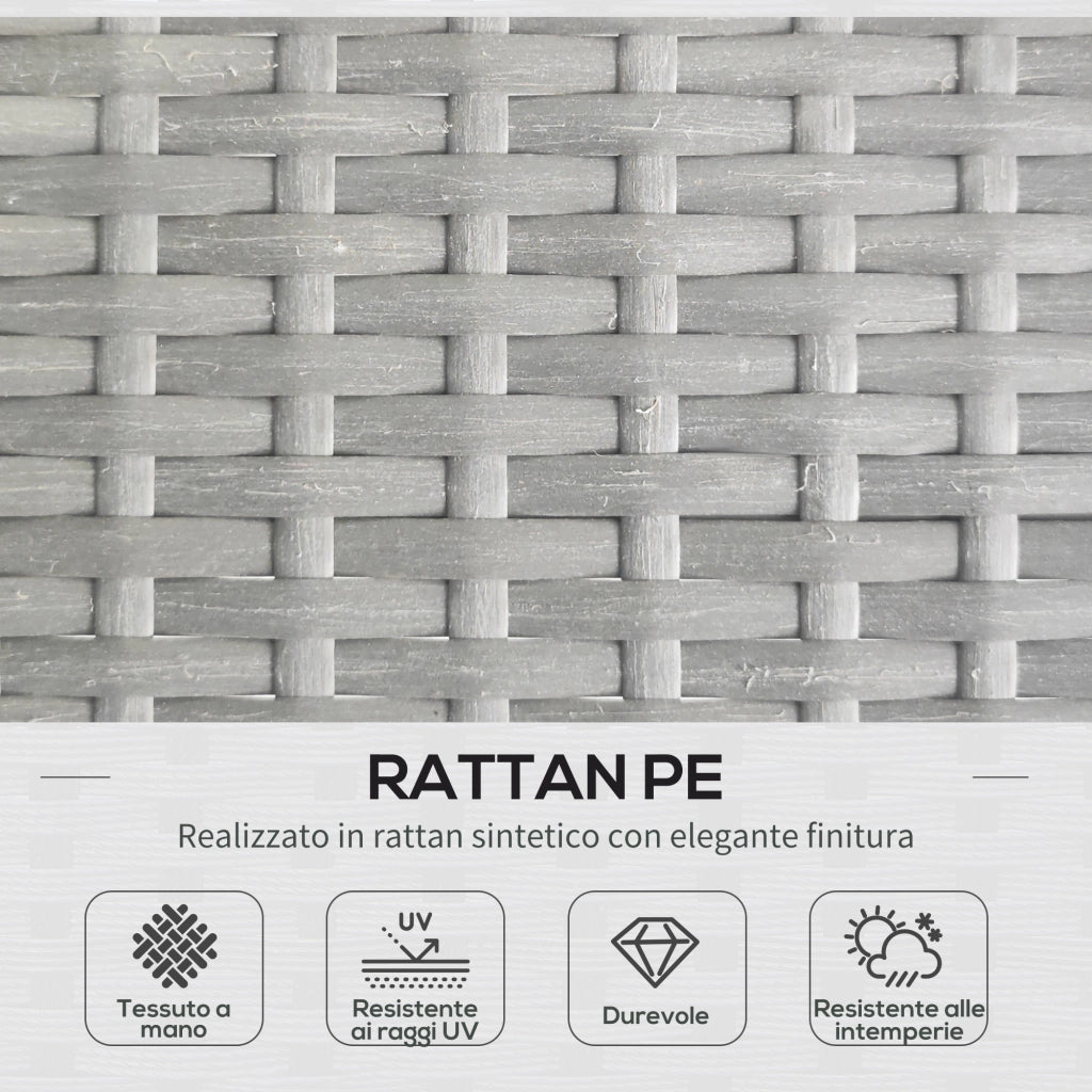 Set da Giardino in Rattan ¨C Minimal ¨C Grigio Chiaro